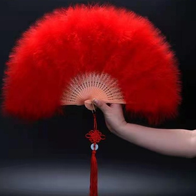 Quạt lông vũ cosplay 2 mặt mềm mại và sang chảnh, đạo cụ chụp ảnh, phụ kiện chụp ảnh hóa trang quý phái