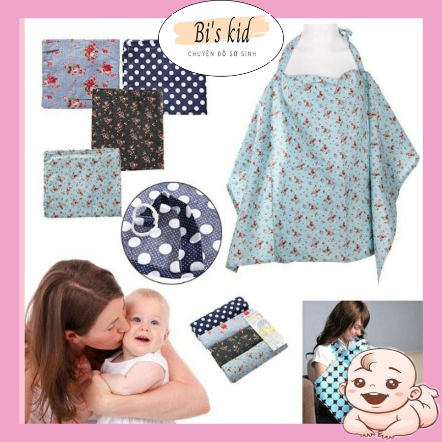 Áo choàng cho bé bú 100% cotton chất liệu dày dặn KT 95x65cm