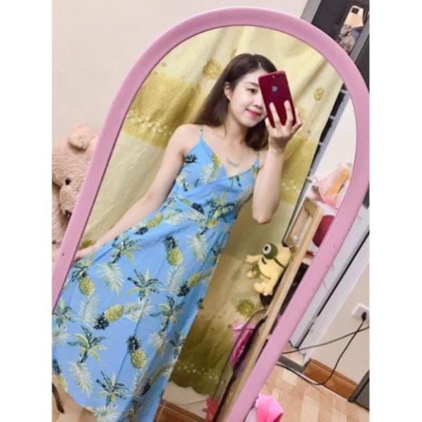 Váy maxi đi biển đũi tơ Hanna ( shop chụp thật ) sexy 👈