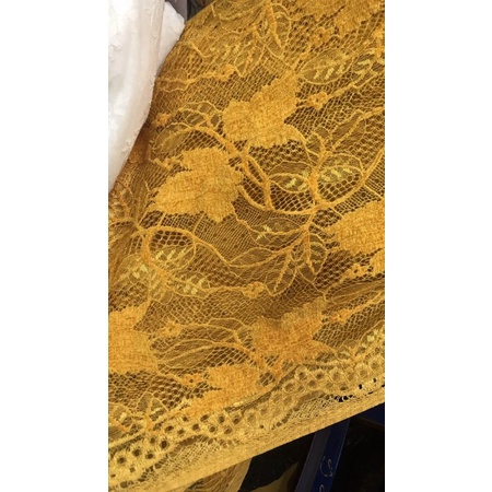 Vải ren lá nhung may đầm váy hàng cao cấp