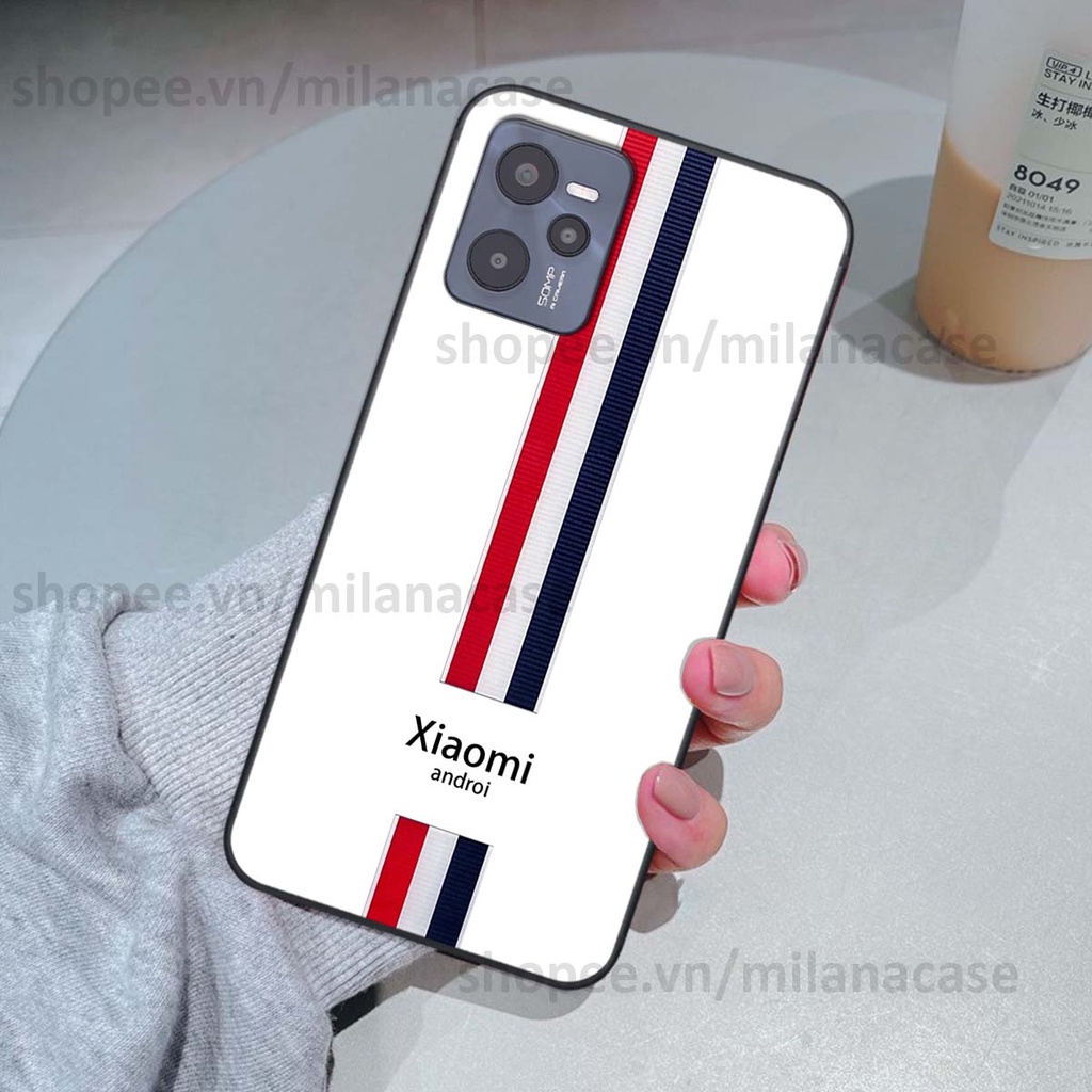 Ốp Realme C35 in giả da phong cách thể thao, cá tính, thời trang