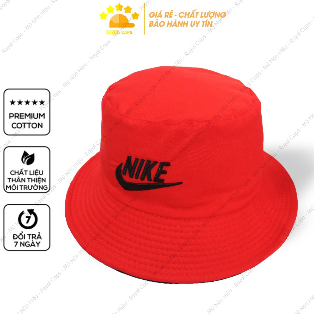 Mũ Bucket Nón Bucket Tai Bèo NK Nam Nữ 2 Mặt nike Vải Kaki Unisex - Royal Caps
