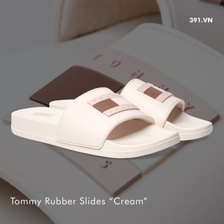 Dép cao cấp unisex quai ngang tommy kem
