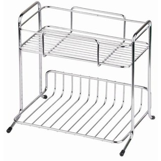 Kệ để gia vị, đồ dùng nhà bếp 2 tầng bằng inox Hàng Nhập Khẩu Từ Nhật