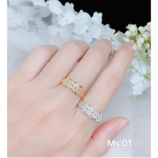 Nhẫn kim tiền ba đồng tiền bạc