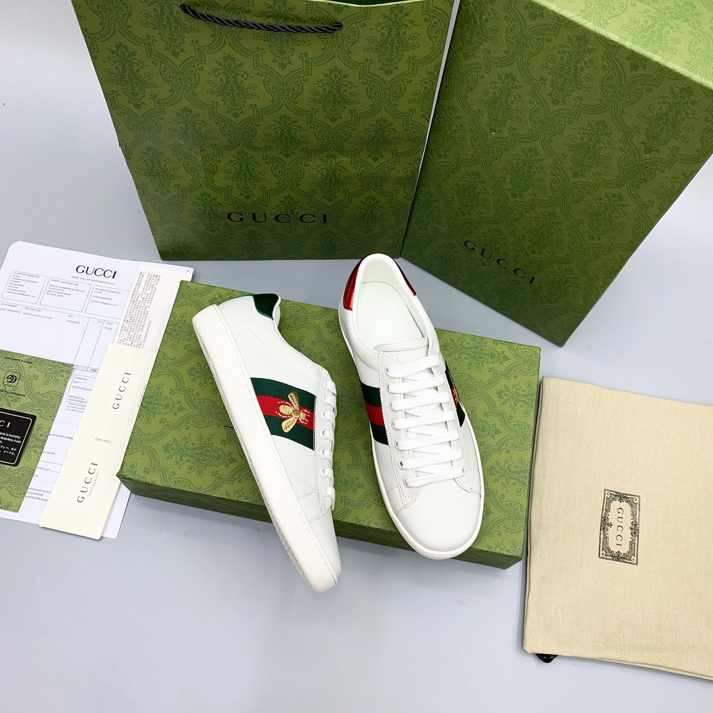 Giày thể thao ☀ FULL BOX BILL GIẤY GÓI ☀ Giày sneaker Gucci thêu ong Like Authetic fullbox phụ kiện túi thẻ