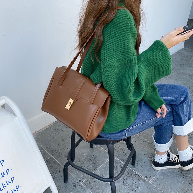 Túi xách da mềm dung tích lớn thời trang thu đông cho nữ