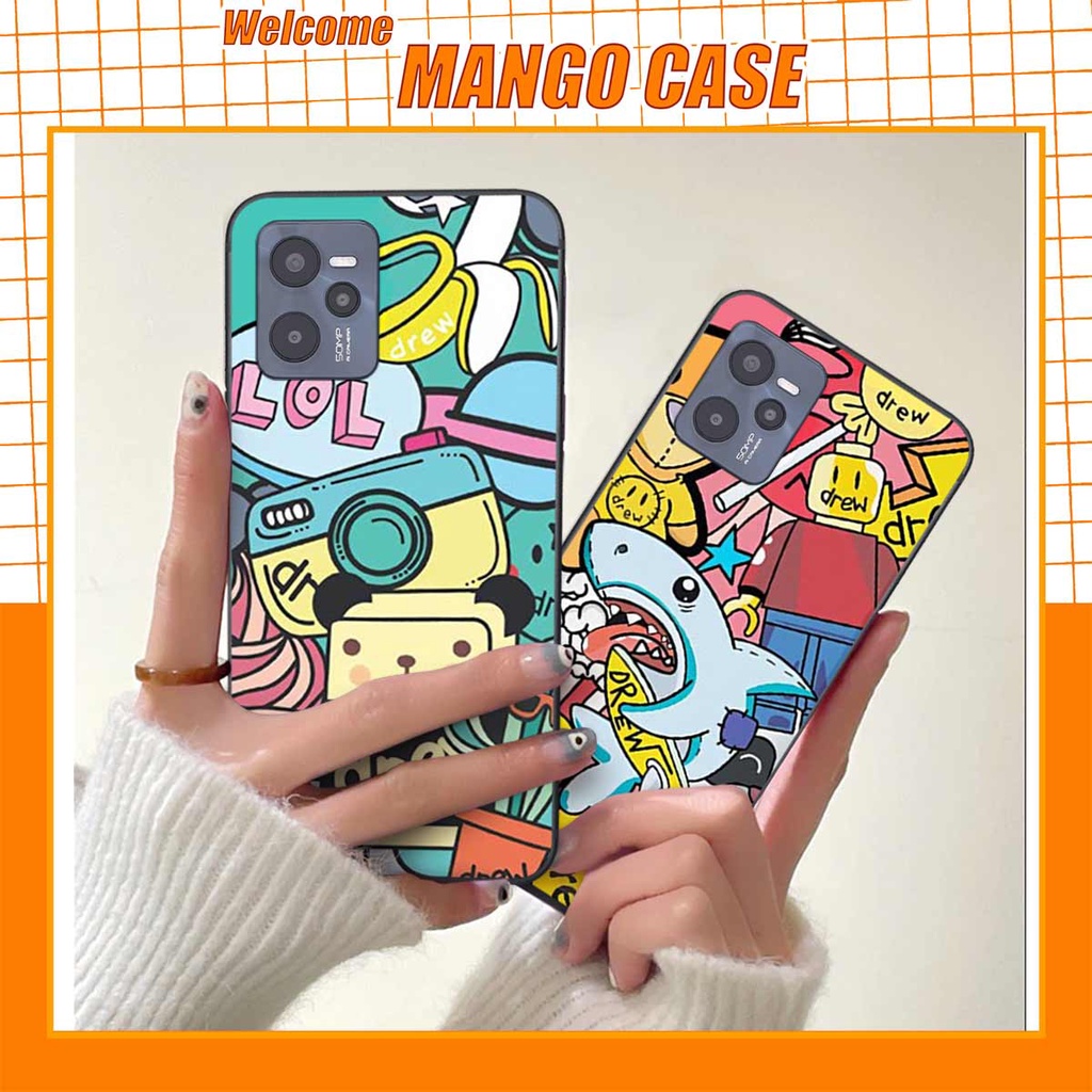 Ốp lưng điện thoại Realme C35 drew, kaws, bape cao cấp, vỏ ốp rẻ đẹp