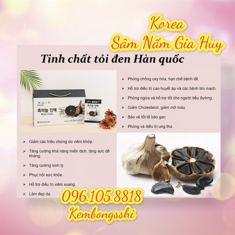 [HÀNG MỚI VỀ] Chiết Suất Tỏi Đen Hàn Quốc, Hộp 30g