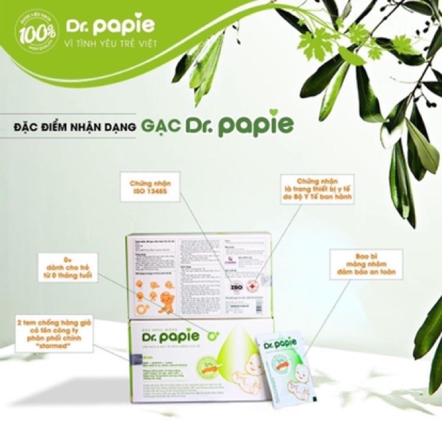 GẠC RƠ LƯỠI DR PAPIE - HỘP 30 MIẾNG