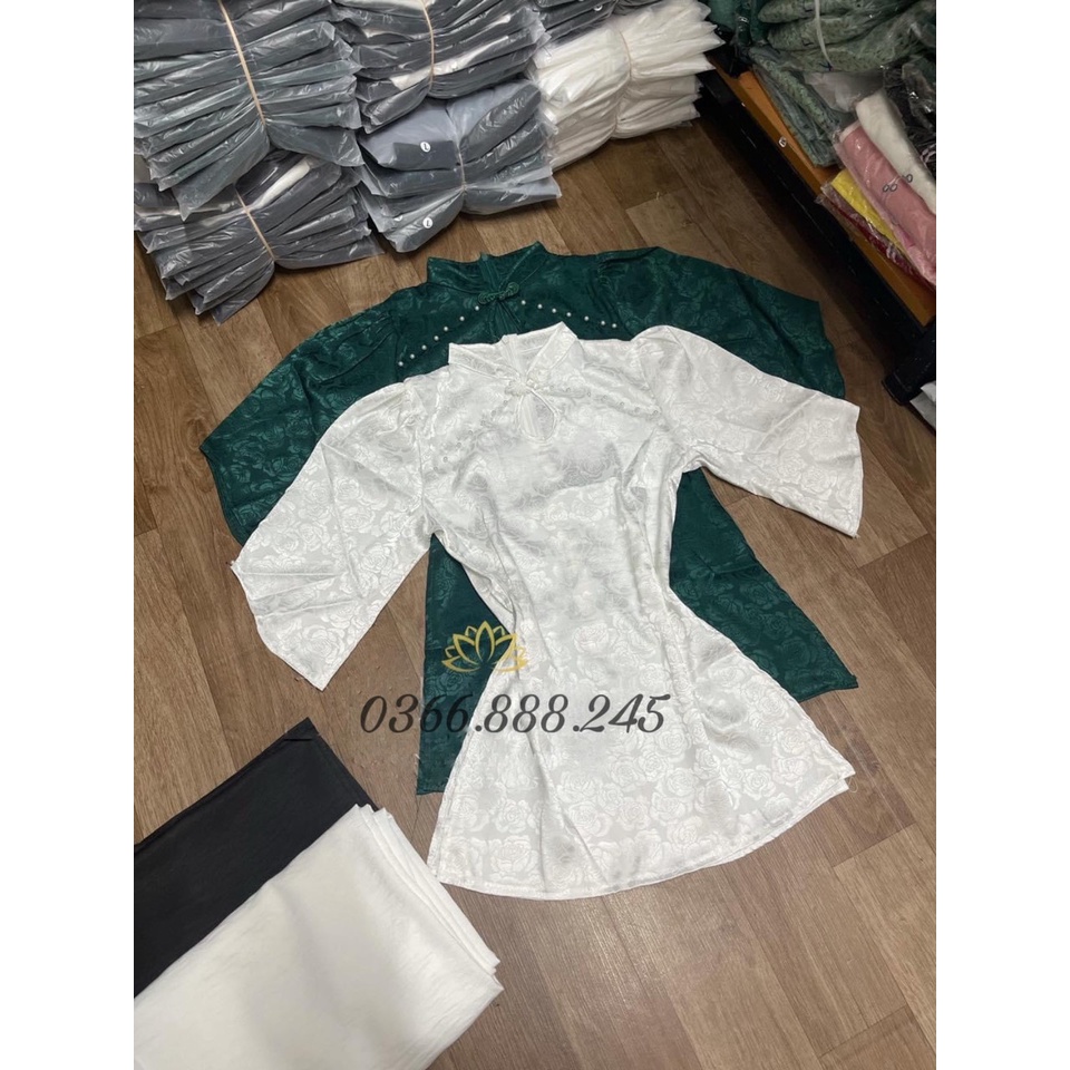 ĐỒ LAM NỮ ĐI CHÙA VẢI GẤM CAO CẤP G2
