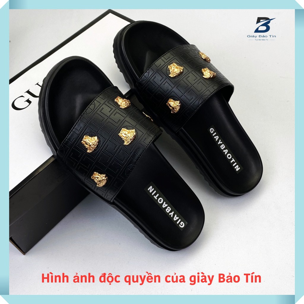 Dép da nam quai ngang Bảo Tín SKU VS 212 cao cấp thiết kế tinh xảo, form dáng ôm chân, đế cao su êm ái, ma sát cực tốt.