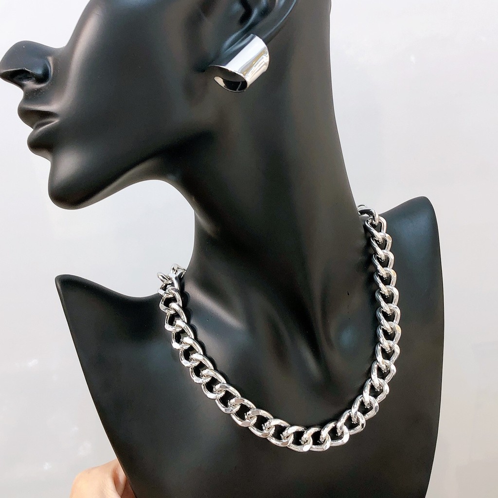 Choker - Vòng Cổ Nữ Xích Bảng To Cao Cấp - MS161207