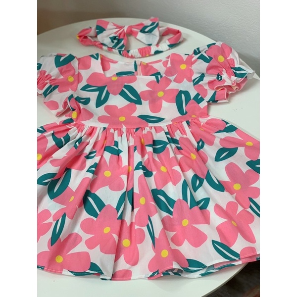 Váy hoa bé gái xinh xắn 🌷tặng kèm nơ đầu