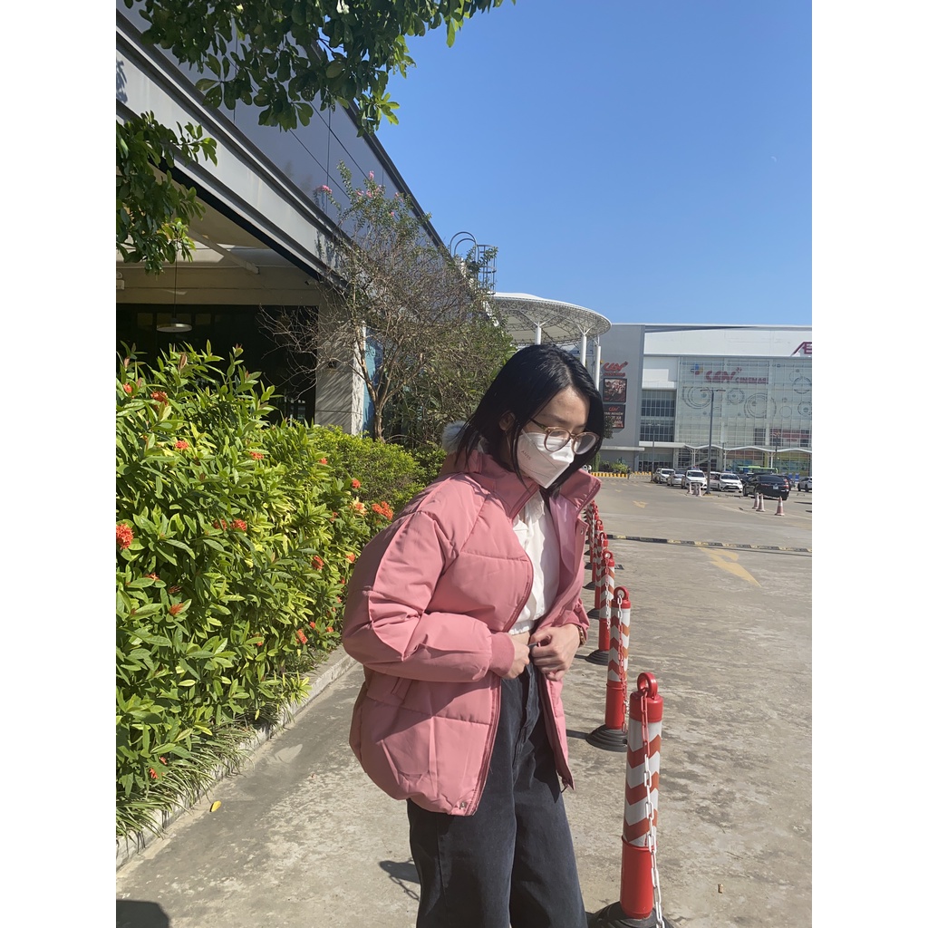 Áo phao béo chần bông dáng ngắn kèm mũ lông vũ rời DALYFA áo khoác mùa đông hàng Quảng Châu cực xịn siêu ấm CD142 | BigBuy360 - bigbuy360.vn