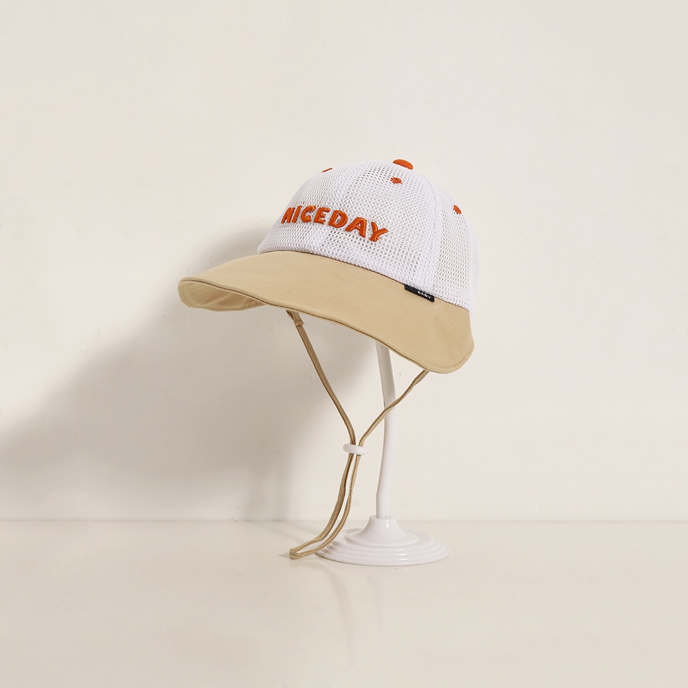 Nón Vành Tròn Thoáng Khí Thêu Chữ Xinh Xắn Cho Bé