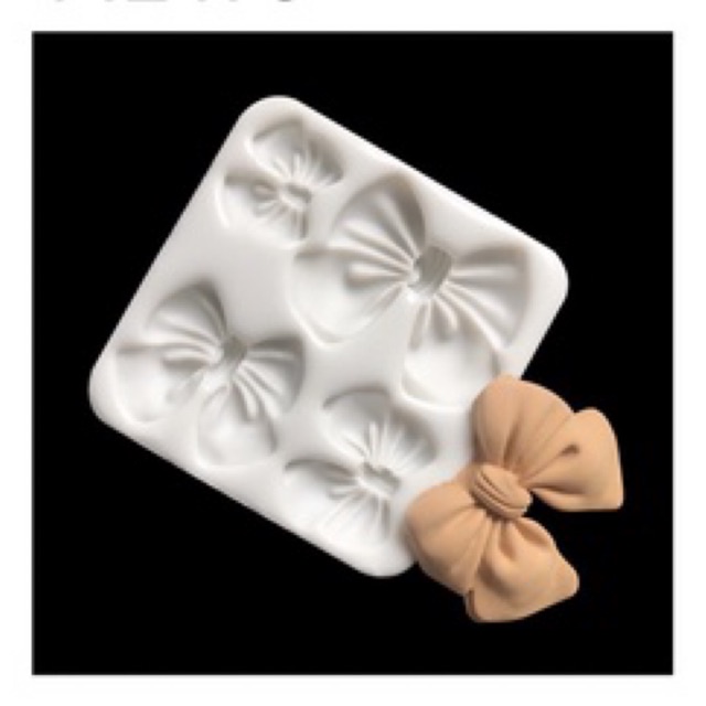 khuôn silicon nơ trang trí tạo hình cho bánh