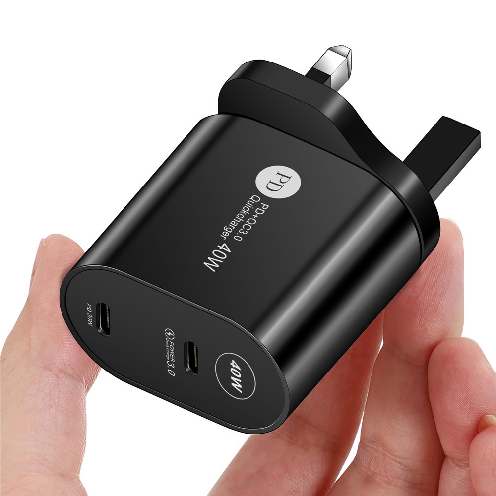 Cốc Sạc Nhanh PD USB Type-C QC 3.0 40W Cho iPhone 13 12 11 Pro Max X Xr iPad