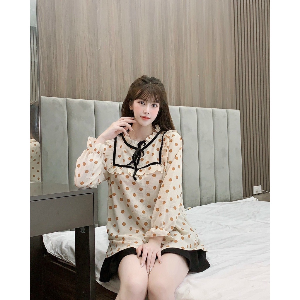 Áo Bầu Thiết Kế Dáng babydoll Tầng Xinh Xắn - Chất lụa hàn , mềm mịn Form rộng Trẻ Trung