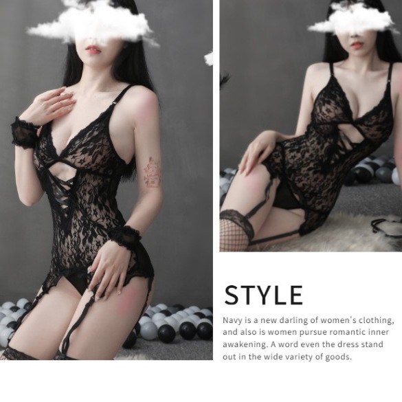 Full bộ đồ lót ren gợi cảm kèm vớ Nhà Kho TuTu L407 | BigBuy360 - bigbuy360.vn