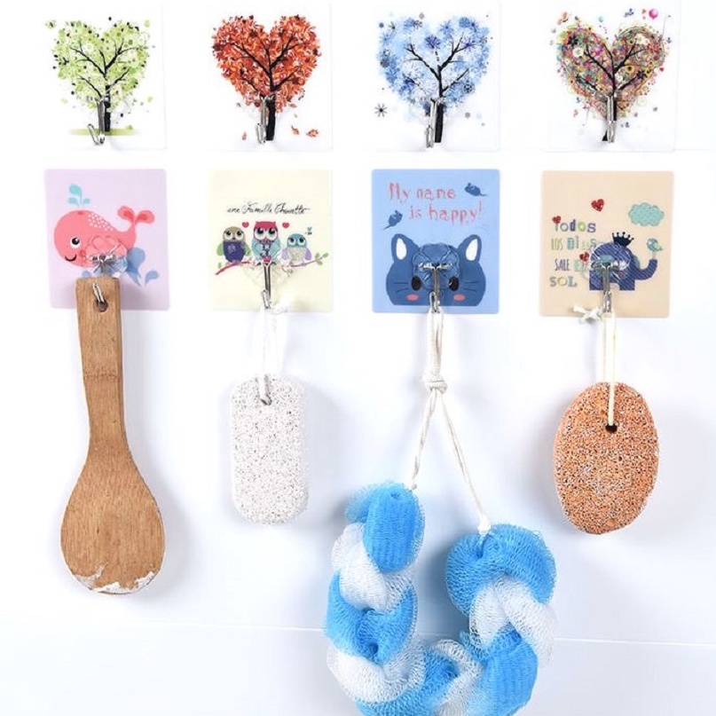 Set 10 móc dán tường đa năng chịu lực 3D siêu dính 101256