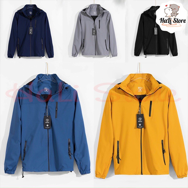 Áo gió chống nước nam nữ cao cấp có mũ form to - Hàng nhập