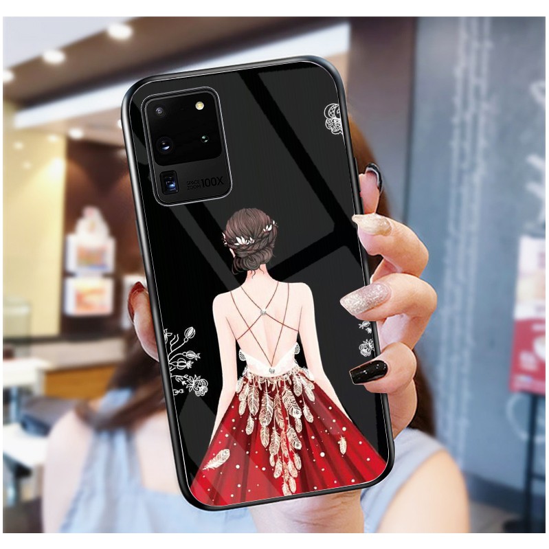 Ốp Lưng SAMSUNG GALAXY S20 ULTRA, S21 5G, S21 ULTRA,S21 PLUS 5G mặt kính cường lực cao cấp
