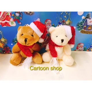 Gấu bông noel 10cm dễ thương- Quà tặng noel
