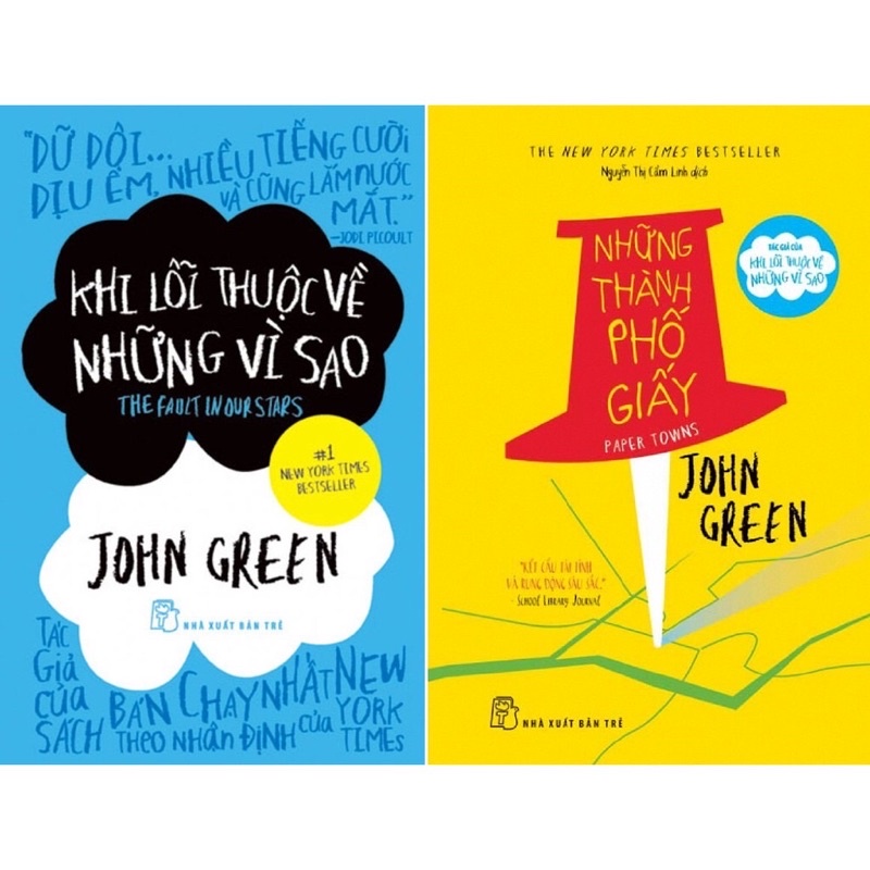 Sách- Combo John Green: Khi Lỗi Thuộc Về Những Vì Sao - Đi Tìm Alaska - Những Thành Phố Giấy (3 Cuốn)