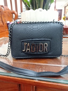 Túi xách jadior da rắn full đen