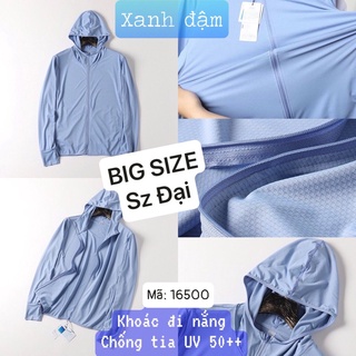 Áo Khoác Chống Nắng Bigsize UPF 40+ Co Giãn Cao Cấp LinhStyle - Áo Khoác Bigsize Chống Nắng Có Nón Mũ To Dày 16500