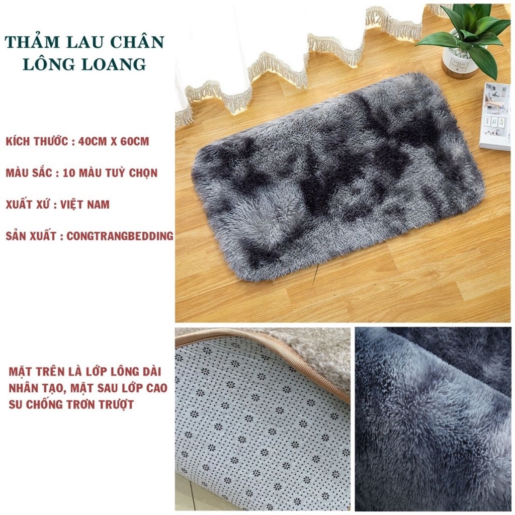 Thảm Lông Loang Trải Sàn Lót Chân Decor Phòng Siêu Mềm Mịn Màu Sắc Sang Trọng Cho Phòng Bếp Nhà Tắm Angola_shop
