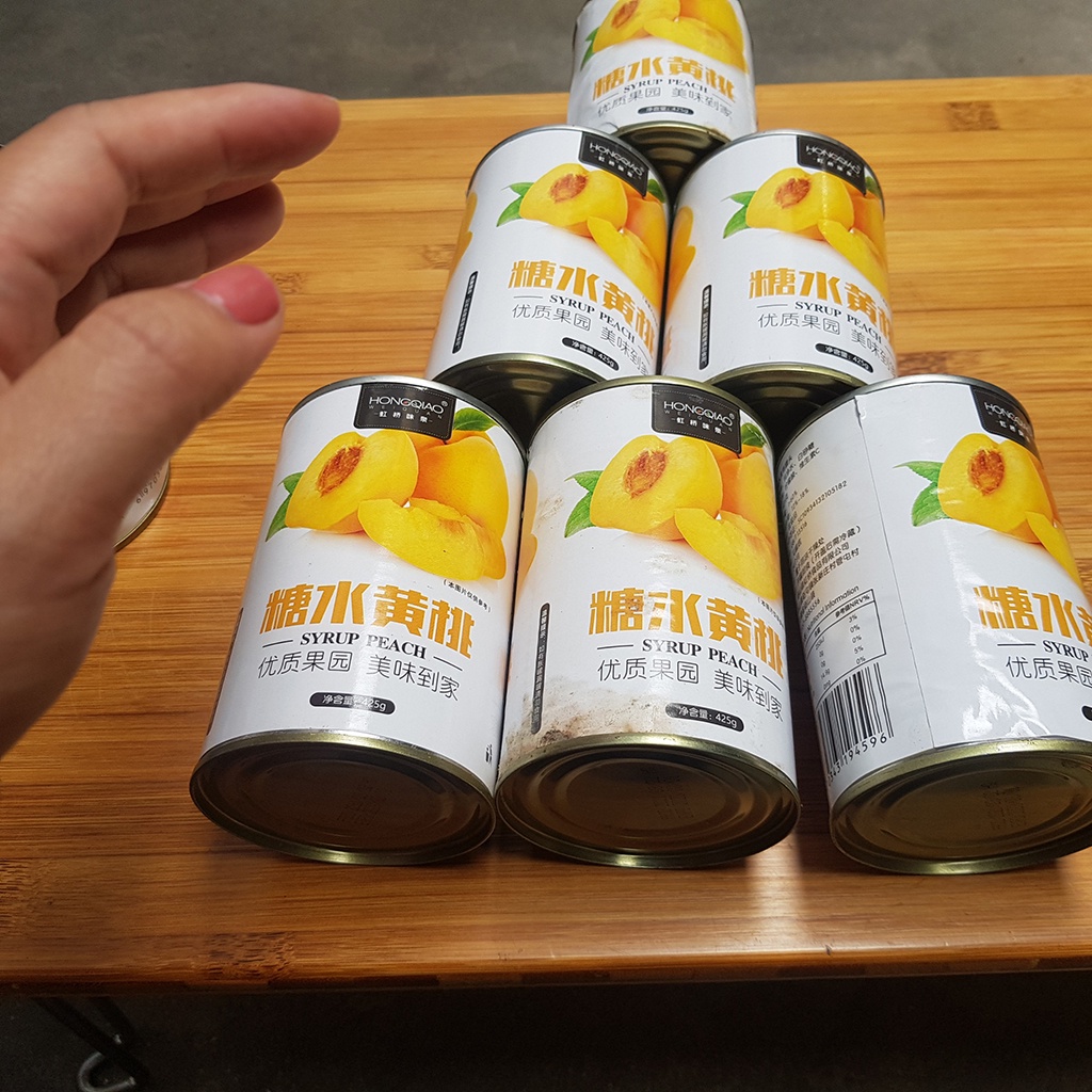 HỒNG ĐÀO GIÒN NGÂM HONGQUIAO🍑 hộp 425 gr