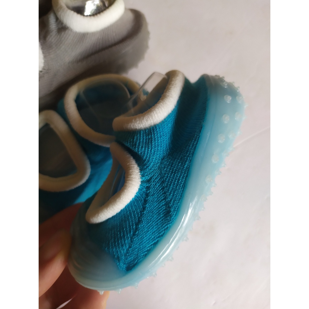 Giày bún dư xịn xanh xám cho bé