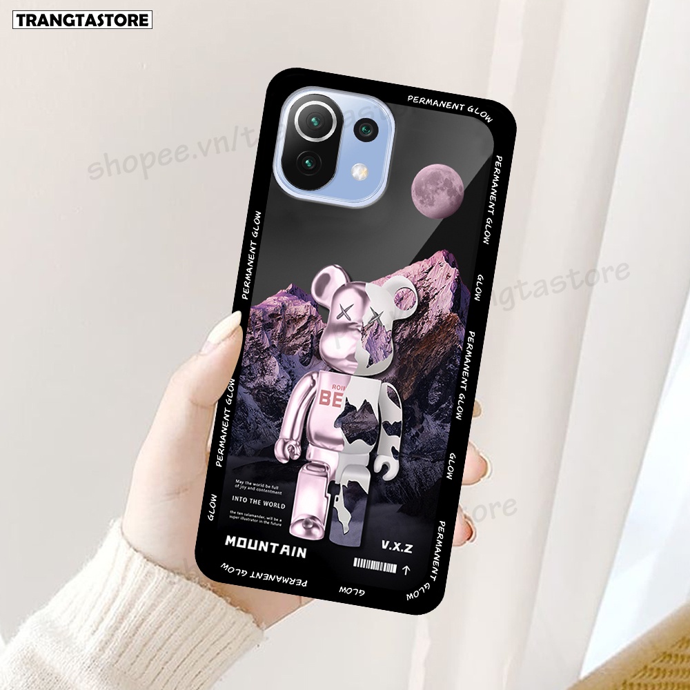 Ốp Xiaomi Mi 11 5G / Mi 11 Lite 5G / Mi 11 Lite 5G NE in hình gấu Bearbrick,Mountain,xanh,đen,đỏ giá rẻ