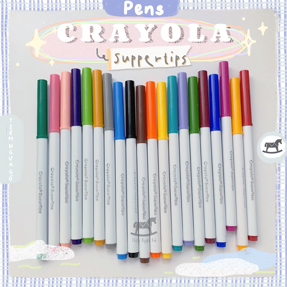 Set 20 Bút Lông Màu Crayola Super Tips - Tiệm Ngựa Gỗ