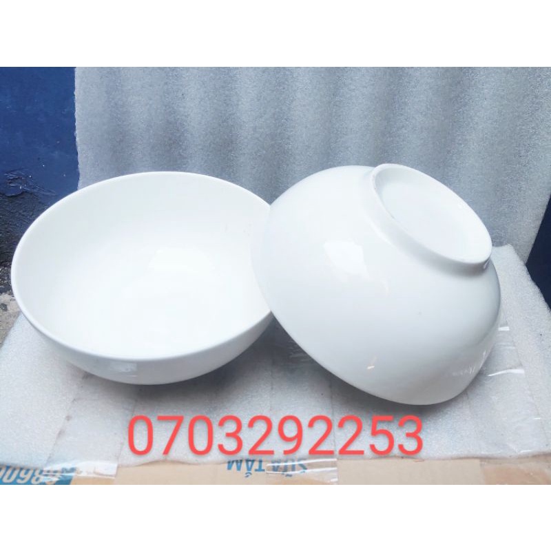 (̣HCM) Tô sứ trắng 20cm sâu lòng - tô đựng canh (1 cái)