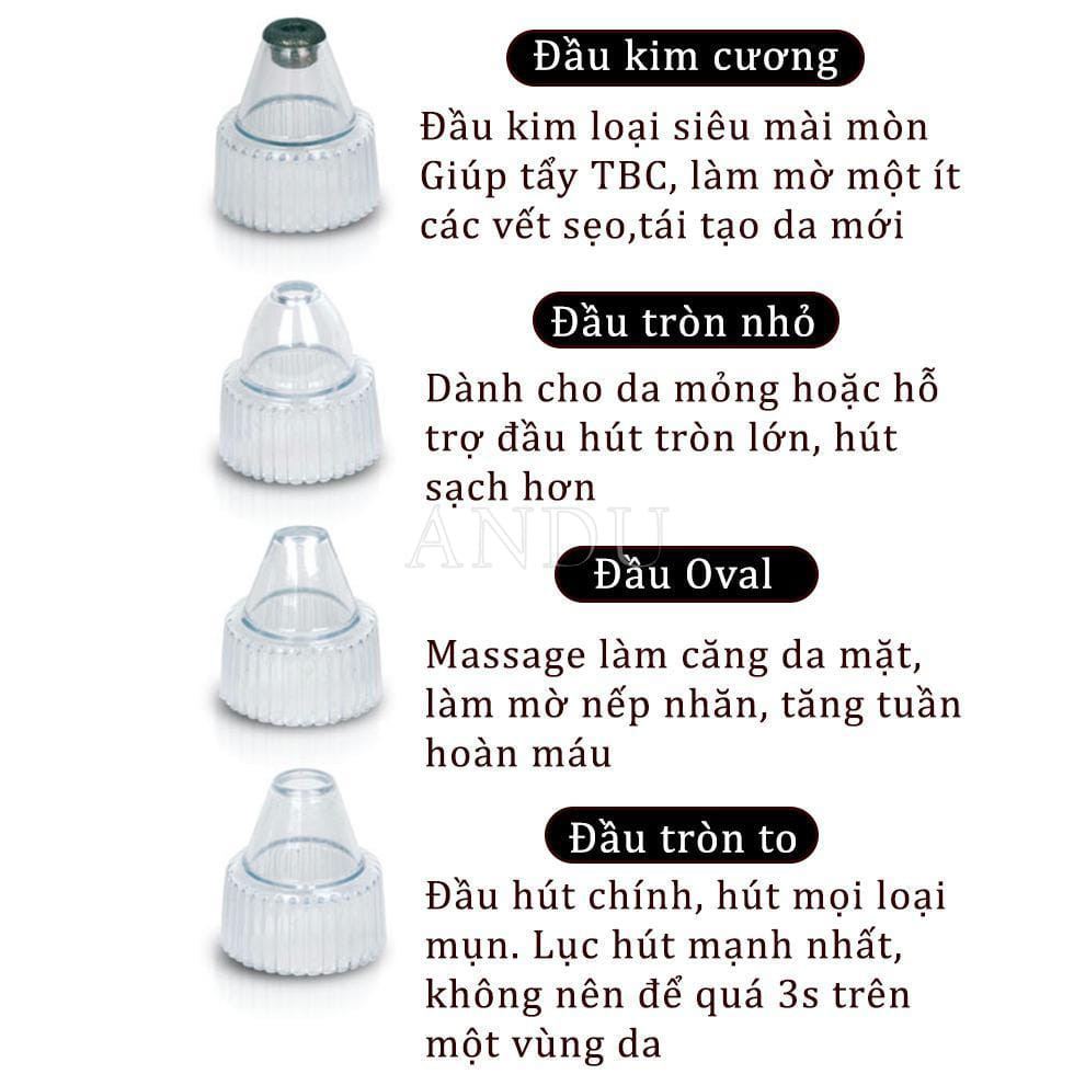 Máy Hút Mụn Beauty Skin, Hút Mụn Đầu Đen Cho Bạn Làn Da Sạch