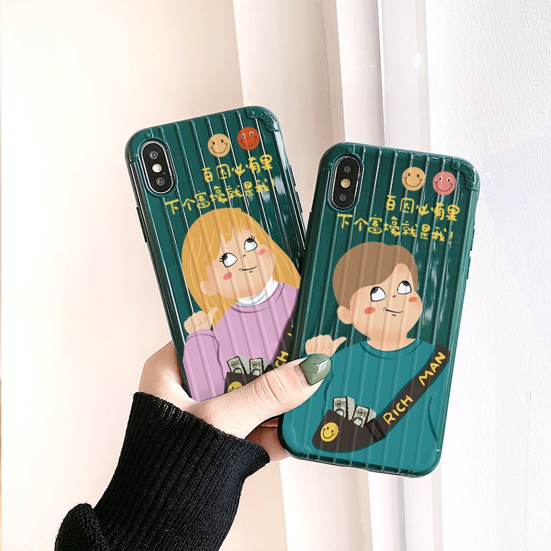 Ốp lưng iphone Rich Couple sọc 3D chống va đập 5/5s/6/6plus/6s/6splus/7/7plus/8/8plus/x/xs/11/12/pro/max/plus/promax | BigBuy360 - bigbuy360.vn