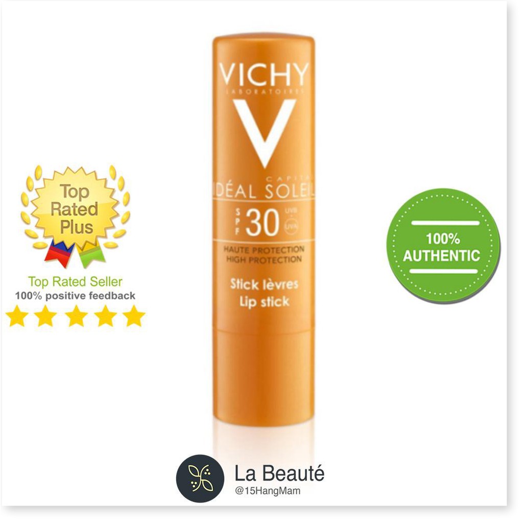 [Mã giảm giá mỹ phẩm chính hãng] Vichy Ideal Soleil Lip Stich Spf 30 - Chống Nắng Dạng Thỏi Cho Môi Và Vùng Da Nhạy Cảm