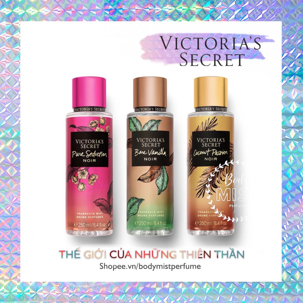 𝗕𝗢𝗗𝗬𝗠𝗜𝗦𝗧𝗣𝗘𝗥𝗙𝗨𝗠𝗘⚜️Xịt Thơm Body Victoria’s Secret Noir New 2019 V2 250ml