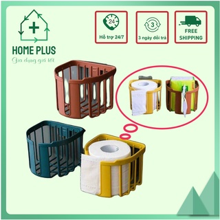 Giỏ đựng giấy vệ sinh dán tường siêu tiện dụng Giao màu ngẫu nhiên