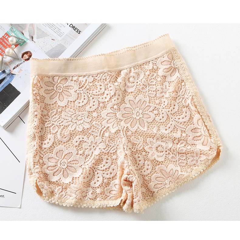 Combo 2 quần mặc váy - quần đùi ren hoa cúc nữ tính trẻ trung