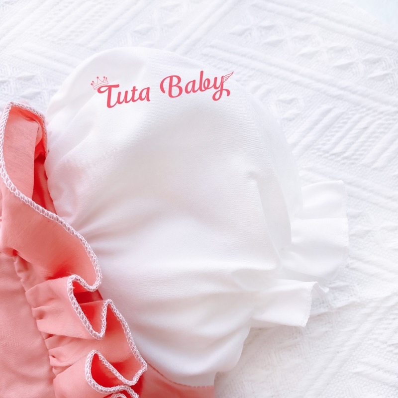 Váy Cho Bé Gái Lolita Hồng Dáng Xòe Kèm Turban Siêu Xinh FREESHIP, Váy Trẻ Em thiết kế TUTA Baby