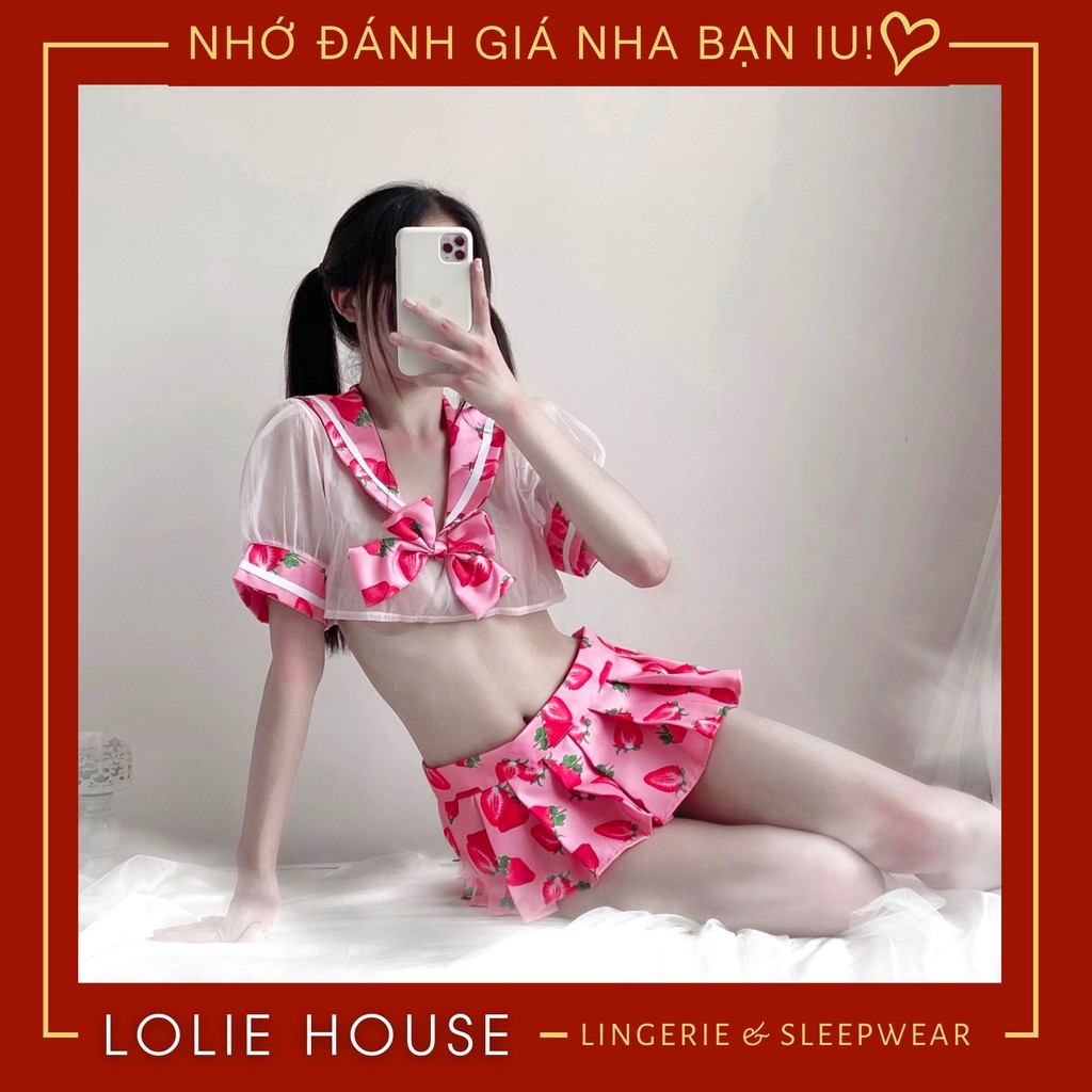 Cosplay học sinh sexy anime - Set đồ váy đầm ngủ nữ sinh sexy gợi cảm LOLIE HOUSE - CP25