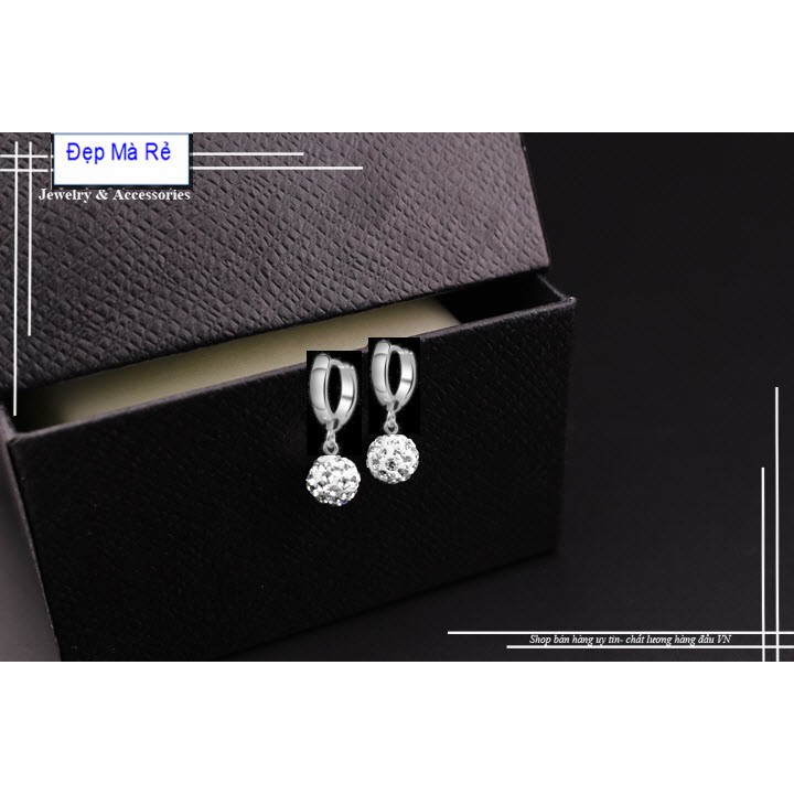 ( Đảm bảo hạt đá khít đều đẹp ) Bông tai trái châu inox nữ - Cam kết 1 đổi 1 nếu hoen, gỉ sét