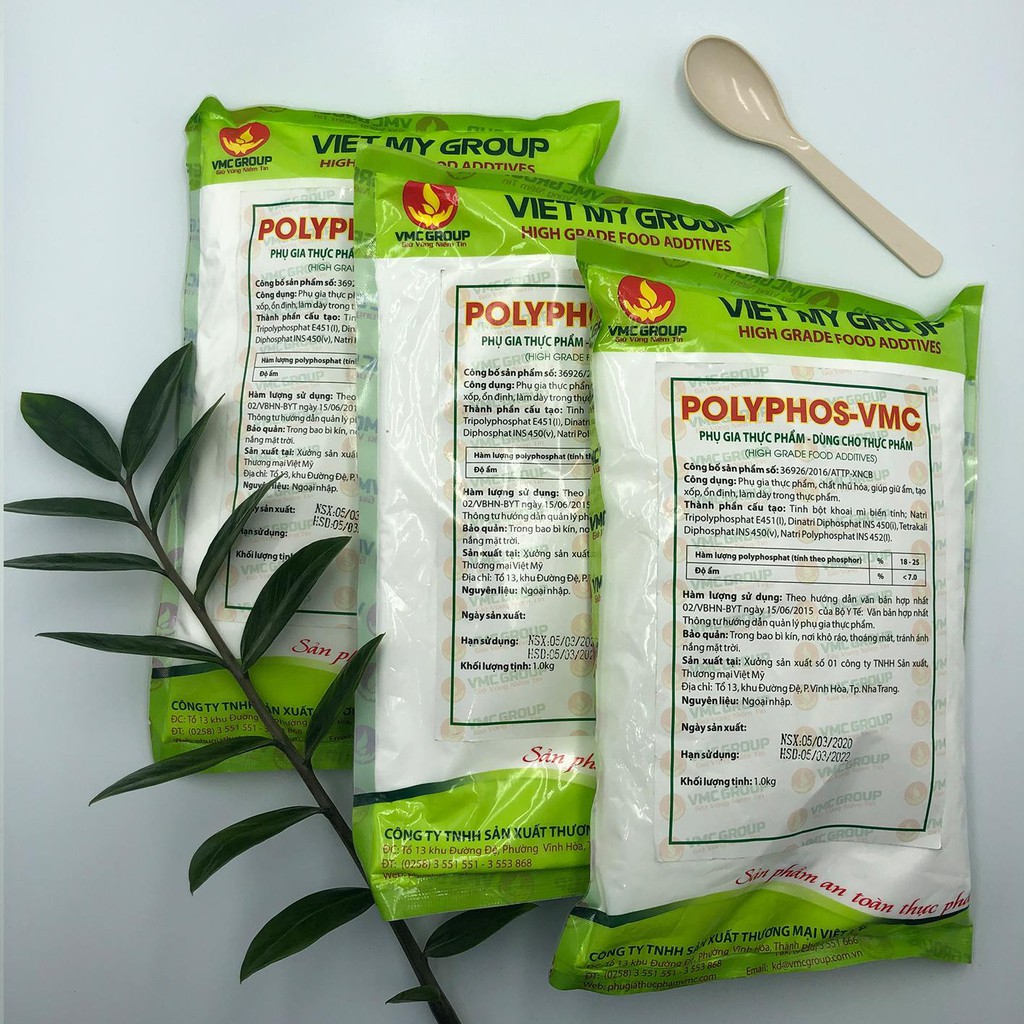 PHỤ GIA TẠO GIÒN DAI CHO GIÒ CHẢ, XÚC XÍCH POLYPHOS-VMC