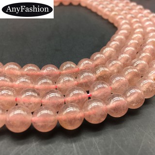 Hạt thạch anh dâu tây 4-12mm Đá rời tự nhiên tự làm cho vòng tay nữ