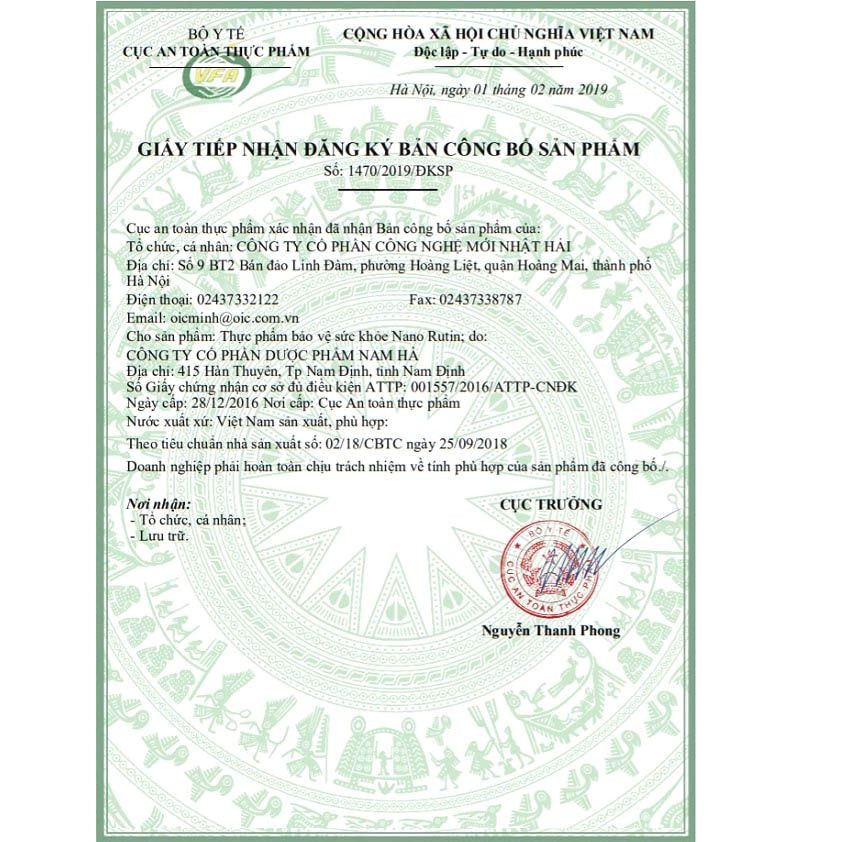Nano Rutin OIC - Hỗ trợ điều trị suy giãn tĩnh mạch, trĩ