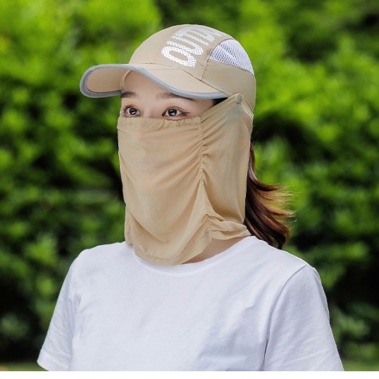 Mũ lưỡi trai kèm khẩu trang chống nắng chống uv cao cấp